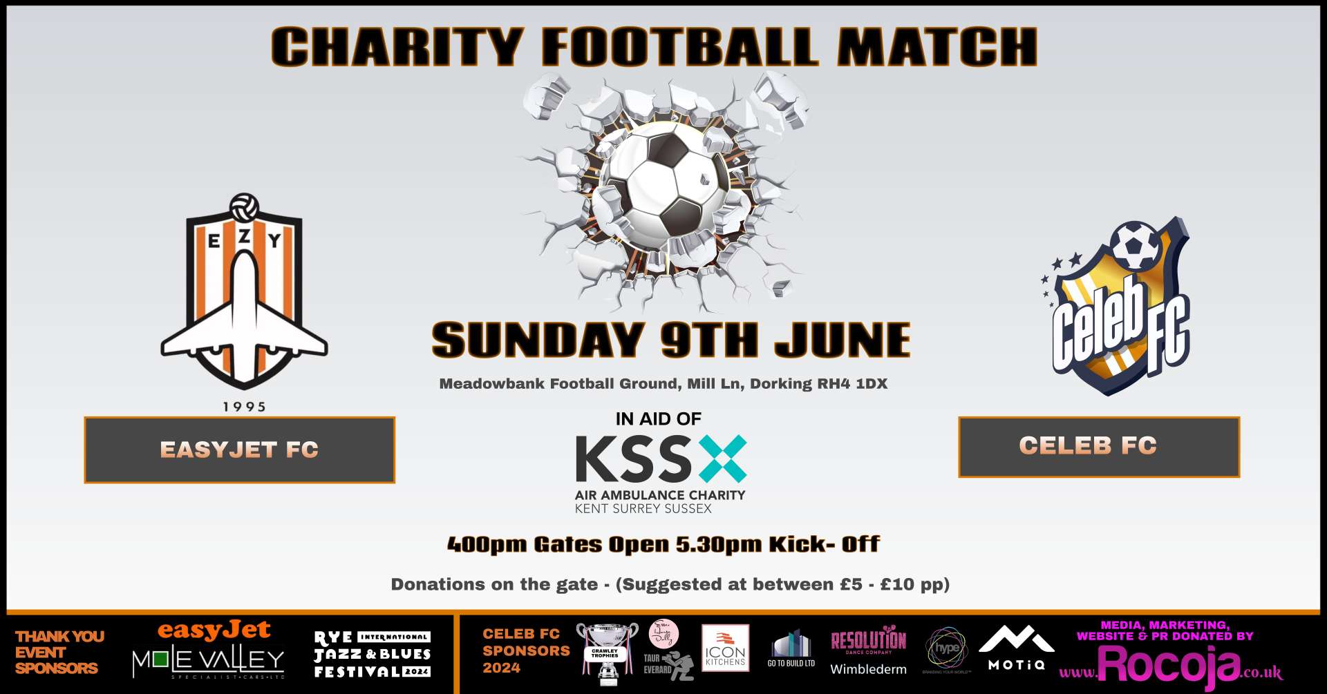 Charity Football Celeb FC Surrey
